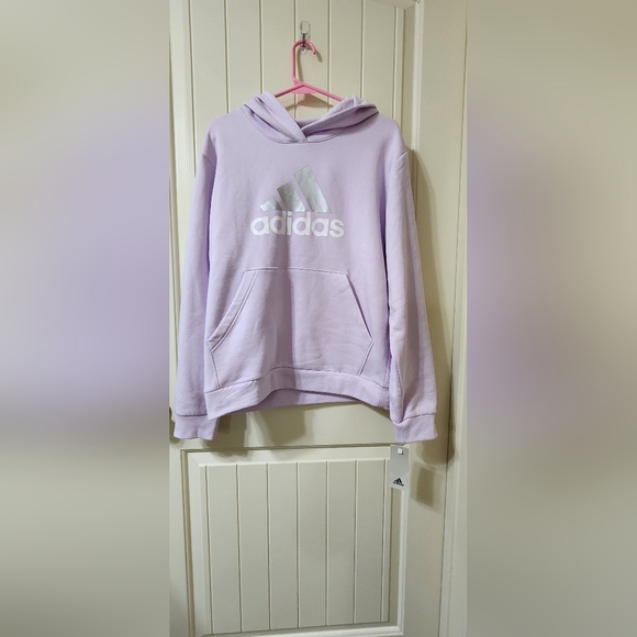 Adidas Kids Lavender Hoodie- Fits Women S-M! - Picture 5 of 7